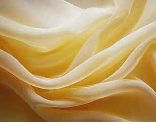 Pale Yellow Translucent Chiffon Folds for Background AI