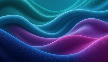 Obraz premium Vibrant gradient mesh abstract waves in teal, purple, and pink, energy