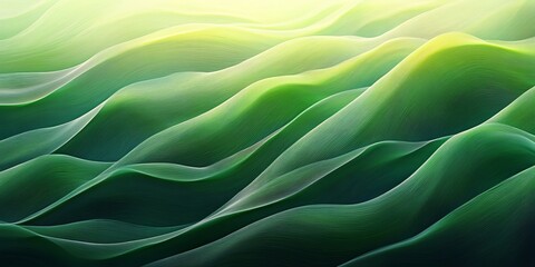 Obraz premium Abstract Green Line Illustration with Organic Textures 