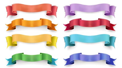 Obraz premium a group of colorful ribbons