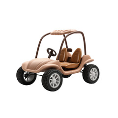 3D icon of dune buggy isolated on transparent background