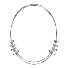 Luxury Oval Silver Frame