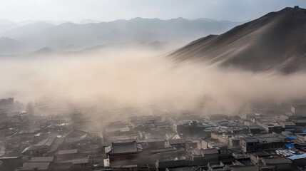 Dusty Village Landscape and Air Quality Issues