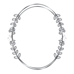 Luxury Oval Silver Frame