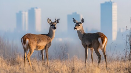Fototapeta premium Effects of Pollution on Wildlife in Urban Environments