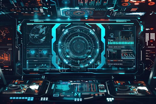 hud interface ui template cyber innovative concept background
