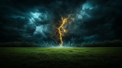 A Dramatic Lightning Storm in Nature