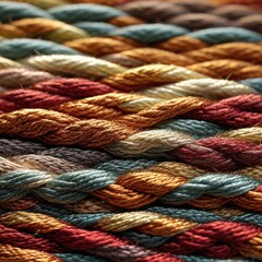 A close-up of a tightly woven fabric with a rich, golden hue, showcasing intricate patterns and textures.