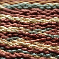 A close-up of a tightly woven fabric with a rich, golden hue, showcasing intricate patterns and textures.