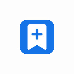 add bookmark icon sign vector