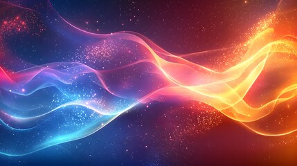 Vibrant and Colorful Abstract Background Radiating Light with Dynamic Patterns Creating a Joyful and Energetic Atmosphere for Creative Designs