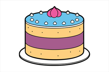 cake vector,  icon vector illustration, cake silhouette of a cake isolated on a white background, eps, png, svg,  vector,