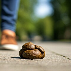 Hundekot auf dem Bürgersteig
