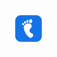 footprint footstep icon sign vector