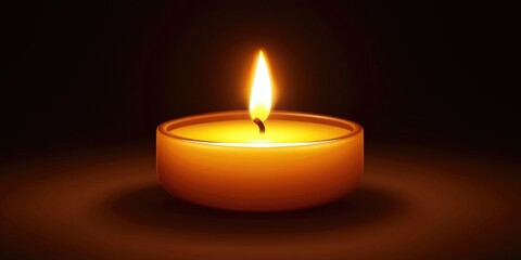 A stylized candle icon with a delicate flame, representing peace and serenity.