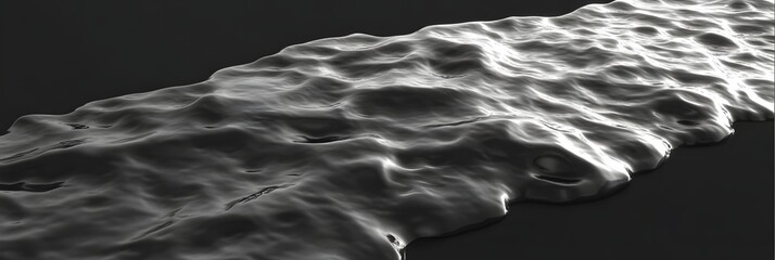 Liquid Metal Flows Smoothly, Reflecting Light Beautifully