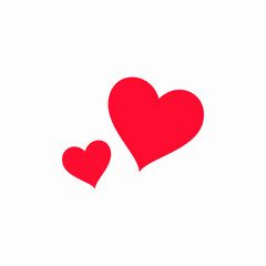 romantic hearts love icon sign vector
