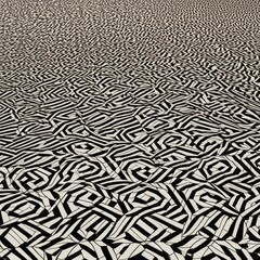 An abstract, intricate network of lines and shapes, creating a mesmerizing and dynamic visual pattern.