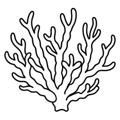 Coral Reef Line Art Design