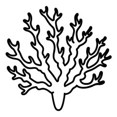 Coral Reef Line Art Design