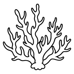 Obraz premium Coral Reef Line Art Design