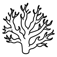 Coral Reef Line Art Design