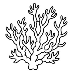 Coral Reef Line Art Design