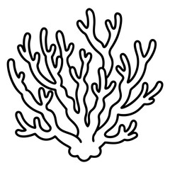 Coral Reef Line Art Design