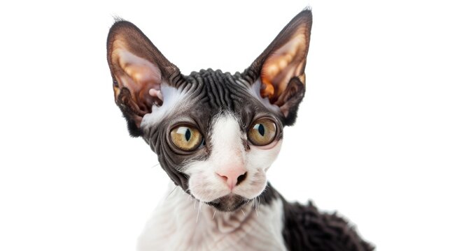 Curious Cornish Rex Cat