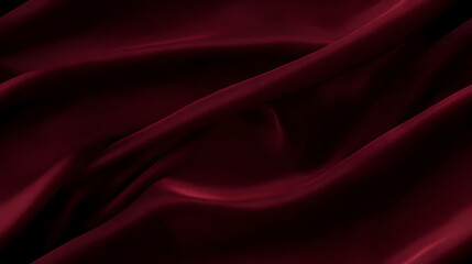 Obraz premium Black dark deep red burgundy cherry maroon crimson abstract background. Silk satin velvet fabric. Elegant luxury rich. Curtain drapery fold line wave flow. Romance Valentine Birthday Christmas. Design