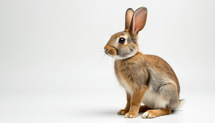 Adorable Baby Brown Rabbit Portrait