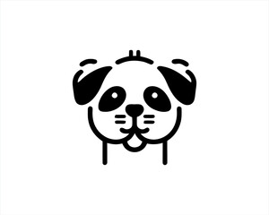 dog logo design vector illustration.  