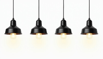 Modern Black Hanging Lamps - Industrial Style Lighting
