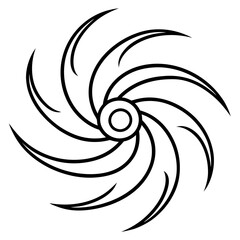 Elegant Wind Flow Line Art Vector