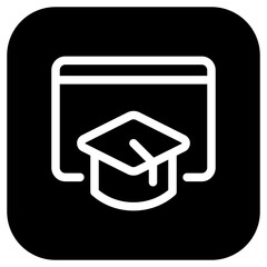 Editable online education, degree, and course vector icon. Online learning, course, tutorial. Part of a big icon set family. Perfect for web and app interfaces, presentations, infographics, etc