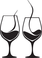 black and wight glass logo type silhouette design