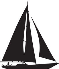 black and wight bote logo type silhouette design