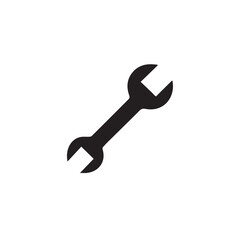 wrench and screwdriver icon on white background