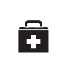 Obraz premium first aid kit icon vector silhouetee