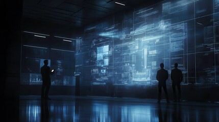 Modern Collaboration Space with Touch Screens and Bright Lighting