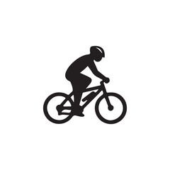 Obraz premium silhouette of a cyclist
