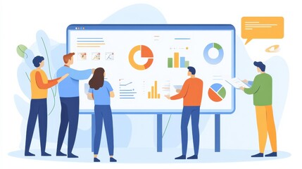 Team Collaboration on Project Goals with Smart Screens