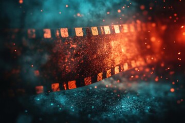 abstract film texture background featuring grain, dust, and light leaks, creating a nostalgic and artistic effect. this design conveys a sense of vintage charm and cinematic essence