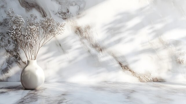 Product mockup template on a marble background with a clean, professional look