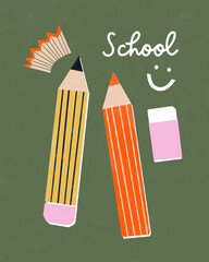 back to school concept illustration for kids 