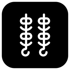 Editable bbq, shish kebab, satay vector icon. Part of a big icon set family. Perfect for web and app interfaces, presentations, infographics, etc