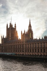 Sunset at Houses of Parliament, London