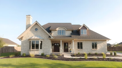 Masonry. Very strong and energy efficient home layout