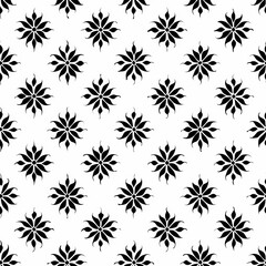 Contemporary design with repeating abstract floral silhouettes in a decorative pattern