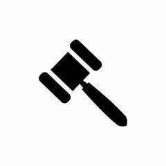 auction bid hammer icon sign vector